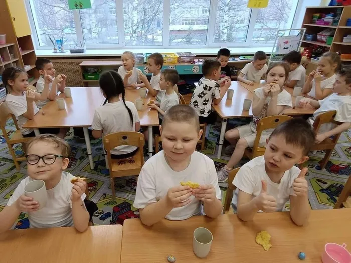 Ребята с удовольствием отведали удмуртское блюдо, которое приготовили сами